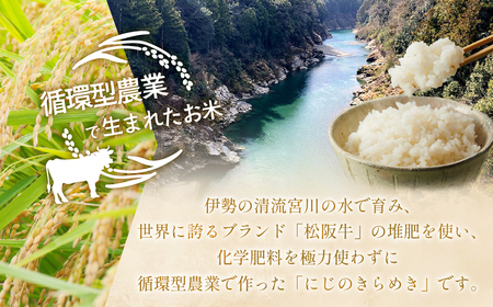 【3月発送予定】令和7年産新米 特別栽培米 循環型農業で作った「にじのきらめき」10kg (5kg×2) 国産新米 三重県 多気町 TC-0615