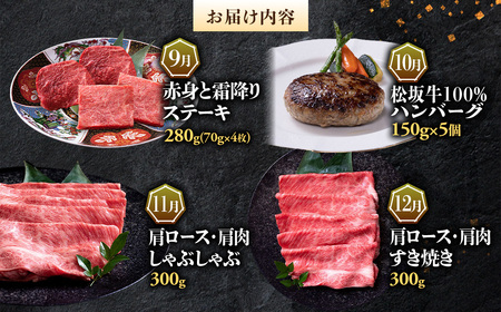 1月開始 松阪牛 定期便 12回 松坂牛