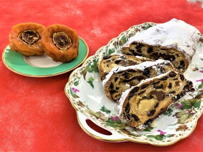 高校生がクリスマス前にお届けするキズ柿を贅沢に使用したシュトーレン シュトーレン 柿 訳あり わけあり ワケアリ ケーキ お菓子 スイーツ クリスマス 三重県 多気町 OS‐01