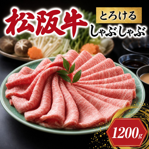松阪牛 とろける しゃぶしゃぶ肉 1200g 牛追道中 US25