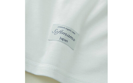 オーガニック　コットン　100%　1枚仕立て　Tシャツ　メンズ　M　半袖　白／ソフトママ　ベビー服メーカーが創る　大人　洋服　ファッション　三重県　大台町