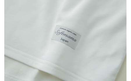 オーガニック　コットン　100%　1枚仕立て　Tシャツ　レディース　L　半袖　白／ソフトママ　ベビー服メーカーが創る　大人　洋服　ファッション　三重県　大台町