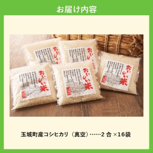 玉城産コシヒカリ2合×16袋セット(真空)