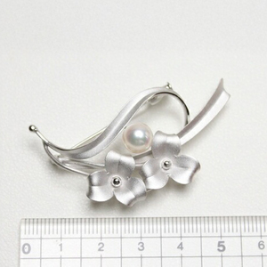 SV アコヤ真珠 7.5ミリ ブローチ （No30887） パールハヤシ / ブローチ