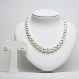 9-9.5ミリ アコヤ真珠 ネックレス ピアス パールハヤシ 【 ピアス 】