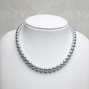 7.5-8ミリ　アコヤ真珠　グレーブルーネックレス／パール　真珠　南伊勢町　パールハヤシ　三重県　伊勢志摩