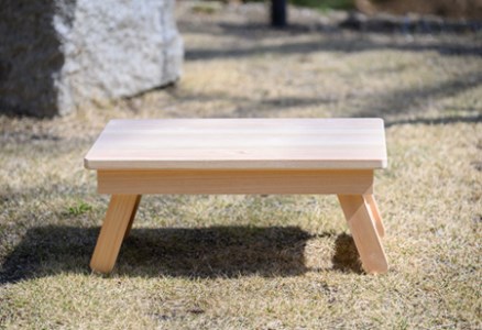 尾鷲ヒノキの「キャンプ用ミニテーブル」折りたたみ【DD11】