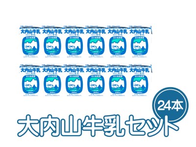 牛乳 ミルク 成分無調整牛乳 / 大内山牛乳 200ml×24本セット 【khy024A】