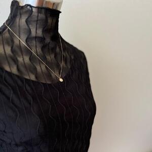 【K18イエローゴールド ラボダイヤモンドネックレス】0.095ct パヴェの輝きが美しいサークルデザイン 長さ50cm K18-N002 ネックレス