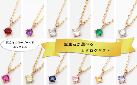 【カタログギフト】ふるさと納税限定｜10金 誕生石ネックレス / カタログK10-05 [AM299] 金 ゴールド ジュエリー アクセサリー カタログ ギフト プレゼント レディース シンプル 定番 ネックレス