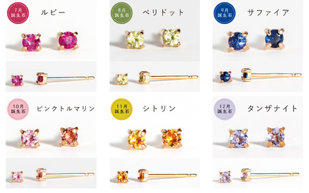 【カタログギフト】ふるさと納税限定｜10金 誕生石ピアス / カタログK10-06 [AM300] 金 ゴールド ジュエリー アクセサリー カタログ ギフト プレゼント レディース シンプル 定番 ピアス