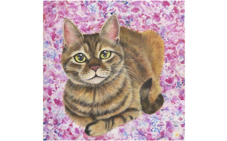 猫作家福嶋吾然有が描く、猫のセミオーダー絵画 S3号サイズ 猫