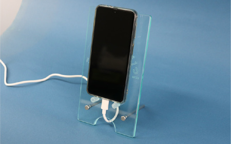 わ！ガラス色のかわいい「おおつ光ルくん」スマホスタンド スマホスタンド