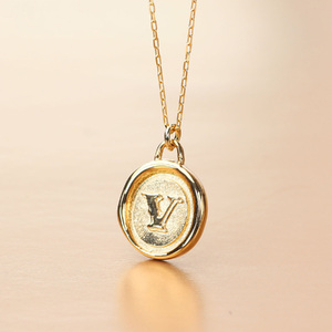 18金イエローゴールド Vスタンプ コインネックレス K18-KN01013 [AM312] / 金 イエローゴールド ネックレス アクセサリー ギフト プレゼント