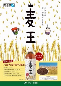 大津市産六条大麦１００％使用　　　　　　　本格麦茶「麦王」500ｍｌ×24本