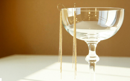 18金イエローゴールド 小豆チェーンフックピアス しなやかに揺れる上質な煌めき 大人のエレガント[AM012] / SP1001-K18