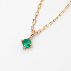 K10イエローゴールド 天然石ネックレス【5月誕生石エメラルド】上品な華奢見え4本たてづめ 長さ40cm K10-05-05 / 金 ゴールド ジュエリー アクセサリー ギフト プレゼント レディース シンプル 定番 ネックレス