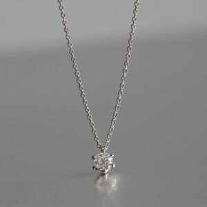 プラチナ900【ラボグロウンダイヤモンドネックレス】0.2ct 美しい6本たてづめデザイン 長さ40cm LAB-PT900-001 ネックレス