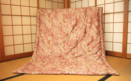 近江手引真綿布団 1.0kg シングル【赤色】[AQBN001] 掛け布団