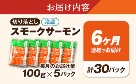 サーモン【全6回】スモークサーモン 100ｇ×5[AQAJ021]
