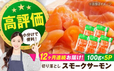 サーモン【全12回】スモークサーモン 100ｇ×5[AQAJ022]