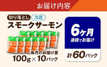 【全6回】スモークサーモン 100ｇ×10[AQAJ039]