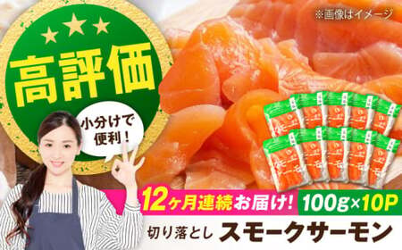 【全12回】スモークサーモン 100ｇ×10[AQAJ040]