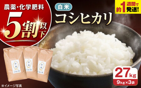 【スピード発送】コシヒカリ  近江米  白米27kg[AQAK008] 白米