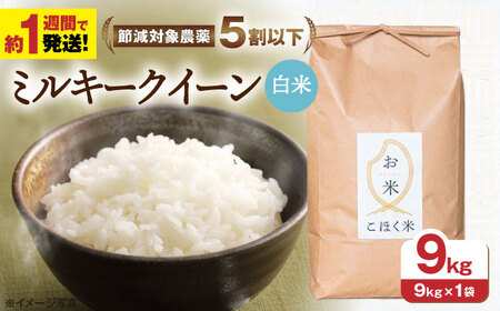 【スピード発送】ミルキークイーン 白米9kg[AQAK012] 白米