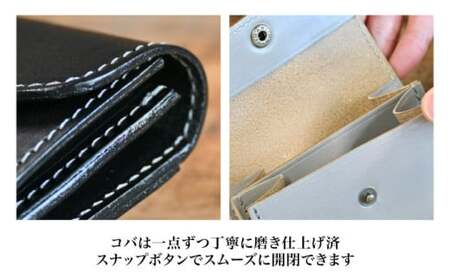 本革かぶせミニウォレット グレージュ[AQAY046] ミニ財布