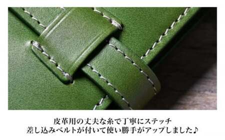 本革ベルト付き20ポケットカードケース グレージュ[AQAY074] カードケース