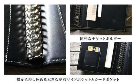 本革A5サイズ20穴 リングファイル18.5mmリング ノワール[AQAY162] リングファイル