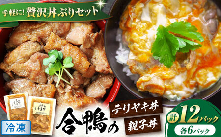 【冷凍】合鴨親子丼の素・合鴨テリヤキ丼の素 各6 計12パックセット [AQCB020] 親子丼 丼