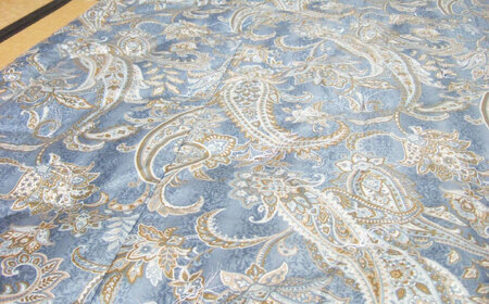 国産真綿100％使用 近江真綿 手引き布団 1.5kg シングル 【青色】　[AQBN015] 布団 かけ布団