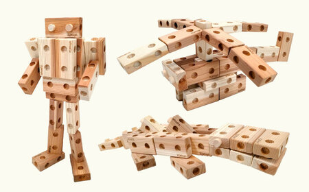 知育玩具 木製ブロック ズレンガmini 24ピース[AQBH017] おもちゃ