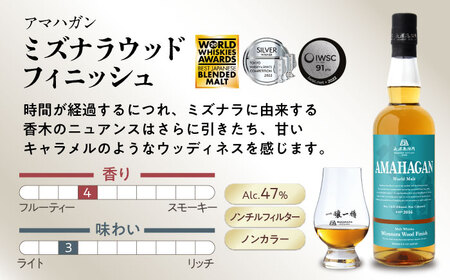 ウイスキー アマハガン 700ml×2本セット（ミズナラ・山桜） [AQBX118]