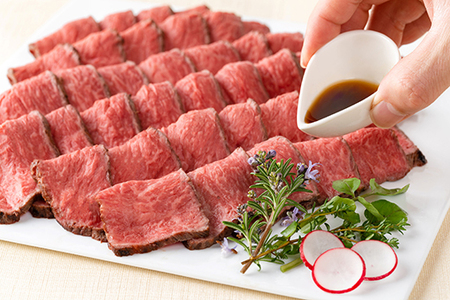 近江牛 ローストビーフ スライス 200g ローストビーフソース付き カネ吉山本 【Y142W1】【 近江牛 】 牛肉