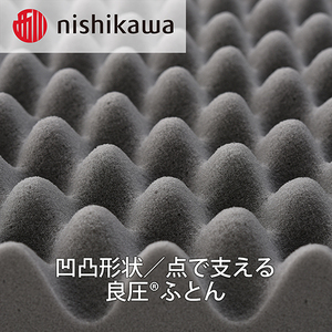 マットレス 西川 nishikawa 良圧ふとん セミダブル サイズ 丸巻き ブラウン P301W マットレス