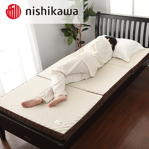 マットレス 西川 nishikawa 良圧ふとん セミダブル サイズ 三つ折り ブラウン P302W マットレス