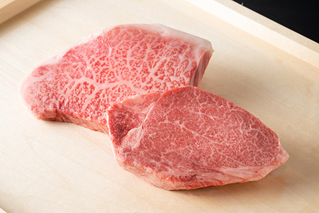 近江牛 ステーキ セット 290g ヒレ サーロイン 冷蔵 寛閑観 【FR22W】 ステーキ