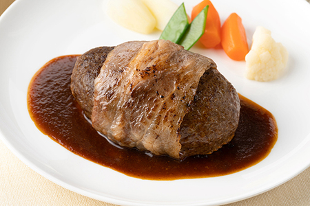 ハンバーグ 近江牛 包み 900g (150g×6個) デミグラスソース ポン酢ソース 付き カネ吉山本 【Y150W】