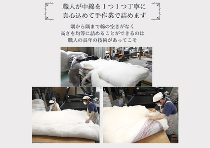 お使いの寝具に乗せるだけで寝心地ＵＰ　天然綿マットレストッパ―(ブルー)【CW111W】