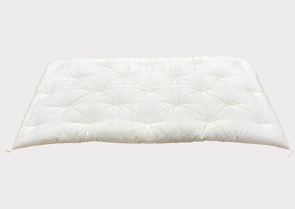 お使いの寝具に乗せるだけで寝心地ＵＰ　天然綿マットレストッパ―【CW120W】