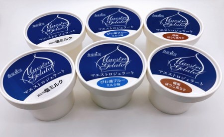 近江の手作りジェラートセット【フレーバー2個ずつ/6個入り】【120ml×6個】【DC01W】