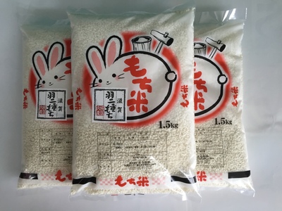 新米 令和7年産 滋賀 羽二重 もち米 4.5kg ( 1.5kg × 3袋 ) 【T036W1】 新米