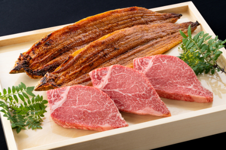 近江牛 うなぎ セット ヒレステーキ 3枚 うなぎ 蒲焼 2尾 【D020W】 国産 和牛 牛肉 うなぎ うなぎ