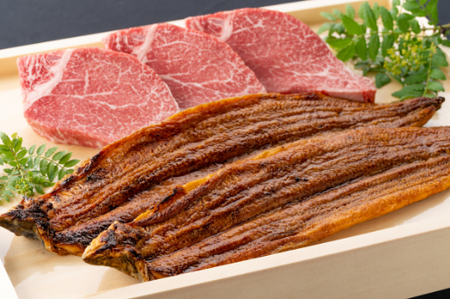 近江牛 うなぎ セット ヒレステーキ 3枚 うなぎ 蒲焼 2尾 【D020W】 国産 和牛 牛肉 うなぎ うなぎ