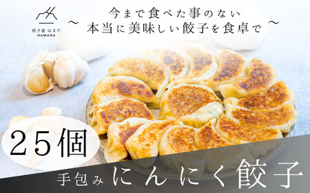 餃子 手包みにんにく餃子 25個入り 餃子屋はまだ