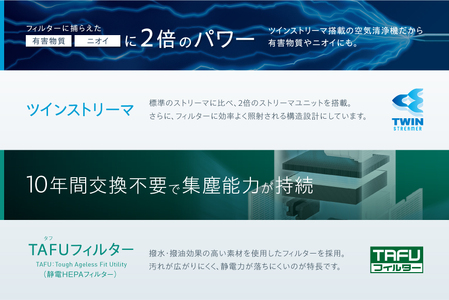 【草津市モデル】ダイキン 加湿ストリーマ空気清浄機 ブラウン ACK70Z-T (適用畳数：31畳／PM2.5対応) [0380]