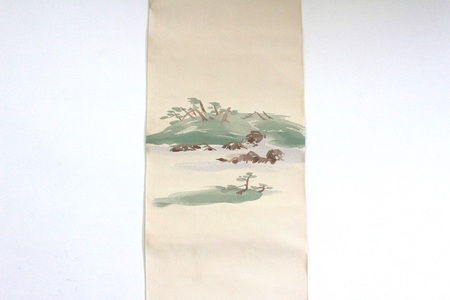 爪掻本綴織名古屋帯「いわなの季節」  最高級 1点物 綴織 織物 シルク 関東巻き 清原織物  西陣織最古 名古屋帯 AQ-0007_01